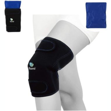 FOMI Knee Hot Cold Ice Wrap Comfortable Compression Support Pain Relief for Knee Surgery, Arthritis, Meniscus Tear, Bursitis, Sprains, Swelling, ACL, Sports Injuries Flexible, Reusable Gel Pack. View a larger version of this product image.