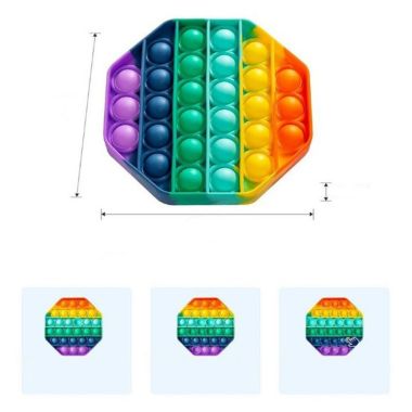 Link Rainbow Bubble Popper Sensory Fidget Toy Silicone Stress Reliever Toy Special Needs - 2 Pack. View a larger version of this product image.