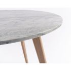 Alternate image 2 for The Bianco Collection Avella 31" Round Italian Carrara White Marble Dining Table with Oak Legs