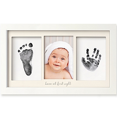 KeaBabies Inkless Baby Hand And Footprint Kit Frame, Mess Free Baby Picture Frame for Newborn (Alpine White). View a larger version of this product image.