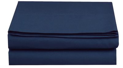 Elegant Comfort Flat Sheet Polyester 1500 Thread Count 2 Pcs in Blue