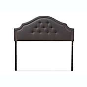 Baxton Studio  Cora Modern and Contemporary Dark Grey Fabric Upholstered Full Size Headboard