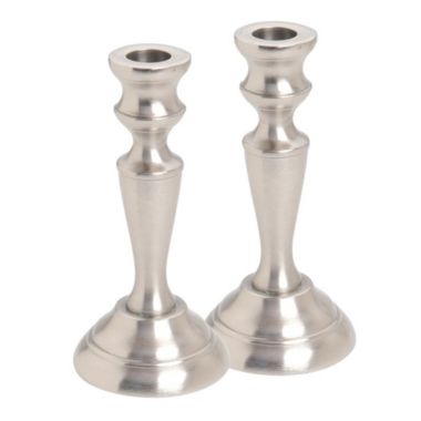 Israel Giftware Designs Aluminum Candle Holders with Pewter Finish. View a larger version of this product image.
