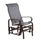 Outsunny Gliding Lounger Chair, Outdoor Swinging Chair with Smooth Rocking Arms and Lightweight Construction for Patio Backyard, Grey