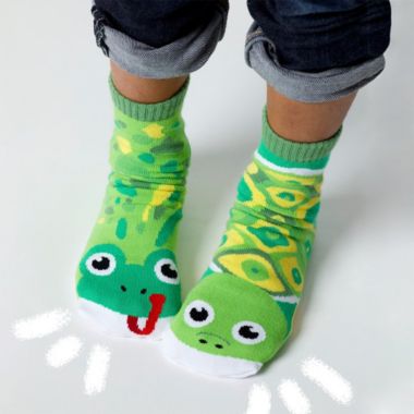 FROG & TURTLE PALS SOCKS ~ KIDS SIZE. View a larger version of this product image.