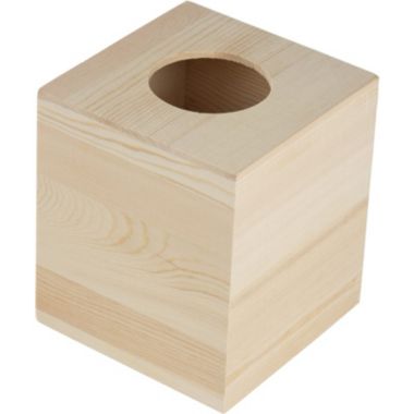 Juvale Wood Tissue Box Cover (5 x 5 x 5.8 in). View a larger version of this product image.