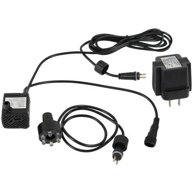 Sunnydaze Indoor/Outdoor Small Fountain or Aquarium Pump with LED Light Ring and Transformer - 40 GPH - 12 Volts. View a larger version of this product image.