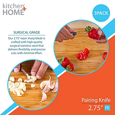 Kitchen + Home Paring Knife - 2.5" Stainless Steel Paring Knives - 3 Pack. View a larger version of this product image.