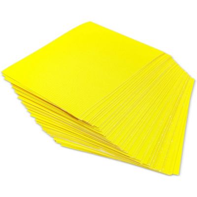 Bright Creations Corrugated Cardboard Paper Sheets (8.5 x 11 in, Yellow, 48-Pack)