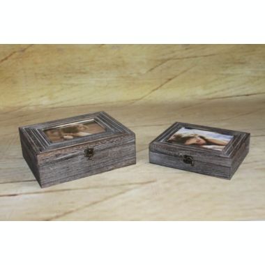 Screen Gems Home Decorative Set of 2 Wooden Storage Box - Pack of 2. View a larger version of this product image.