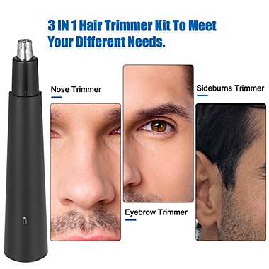 Unique Bargains Ear and Nose Hair Trimmer for Men Women, Professional USB  Rechargeable Eyebrow Facial Hair Trimmer with Waterproof Dual Edge Blades,  Black | Bed Bath & Beyond