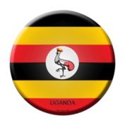 Smart Blonde C-458 Uganda Country Novelty Metal Circular Sign