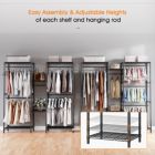 Alternate image 3 for Idealhouse Black Metal Clothes Rack with 0.75 in. Diameter Rods 75 in. W x 76.77 in. H