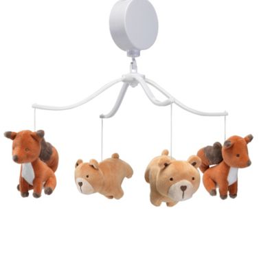 Bedtime Originals Animal Alphabet Bear/Fox Musical Baby Crib Mobile Soother Toy. View a larger version of this product image.