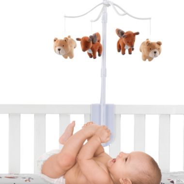 Bedtime Originals Animal Alphabet Bear/Fox Musical Baby Crib Mobile Soother Toy. View a larger version of this product image.
