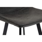 Alternate image 1 for LeisureMod Brooklyn 29.9 Modern Leather Bar Stool With Black Iron Base & Footrest Set of 2