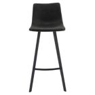 Alternate image 3 for LeisureMod Brooklyn 29.9 Modern Leather Bar Stool With Black Iron Base & Footrest Set of 2
