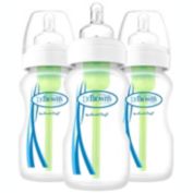 Dr. Brown&#39;s Options+ Wide Neck Baby Bottle, 3 Pack, Clear, 9 oz