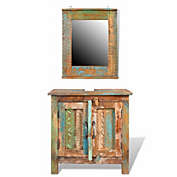 Home Life Boutique Reclaimed Solid Bathroom Vanity Cabinet Set with Mirror