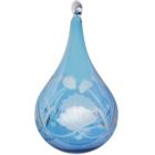 Alternate image 0 for Blue Clear Etched Drop Shape Egyptian Glass Christmas Ornament Made in Egypt