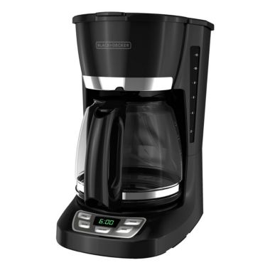 Black and Decker 12 Cup Programmable Coffeemaker in Black. View a larger version of this product image.