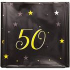 Alternate image 3 for Blue Panda 3 Pack 50th Birthday Tablecloth Party Decor for Men and Women, Plastic Table Covers for Anniversary (54 x 108 In)
