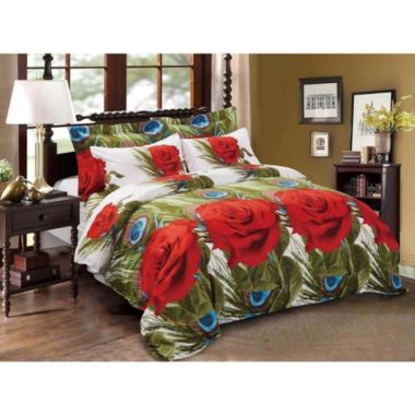 Dolce Mela Home Decorative Duvet Cover Set, King Size Floral Bedding, - Romeo Dm711K. View a larger version of this product image.