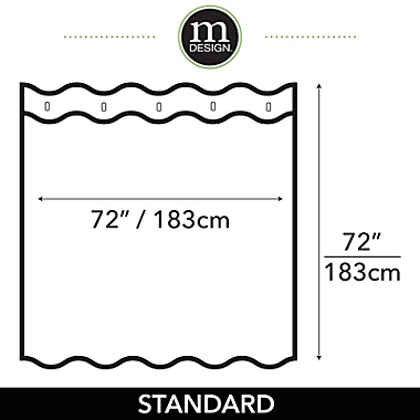 mDesign Large Fabric Shower Curtain - 72" Long. View a larger version of this product image.
