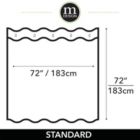 Alternate image 1 for mDesign Large Fabric Shower Curtain - 72" Long