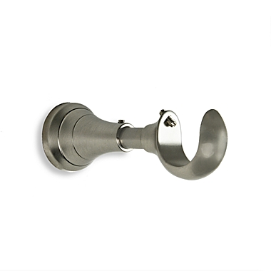 Linen Avenue Single Rod Decorative Bracket Round, 3 Pack Polished Nickel. View a larger version of this product image.