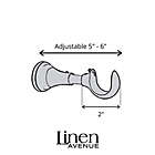 Alternate image 1 for Linen Avenue Single Rod Decorative Bracket Round, 3 Pack Polished Nickel