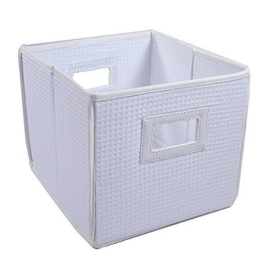 Badger Basket Co. Folding Basket/Storage Cube - White Waffle. View a larger version of this product image.