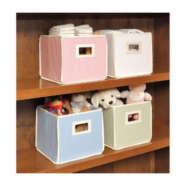 Badger Basket Co. Folding Basket/Storage Cube - White Waffle. View a larger version of this product image.