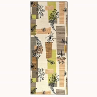 Homefires Decorative Indoor/Outdoor Accent Rug 50'S Mod Fern - 21" X 54". View a larger version of this product image.
