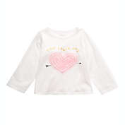 First Impressions Baby Girl&#39;s Cotton You Stole My Heart T-Shirt  White Size 18M