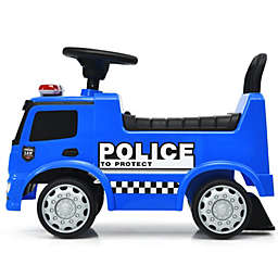 Slickblue Mercedes Benz Kids Ride On Push Licensed Police Car-Blue