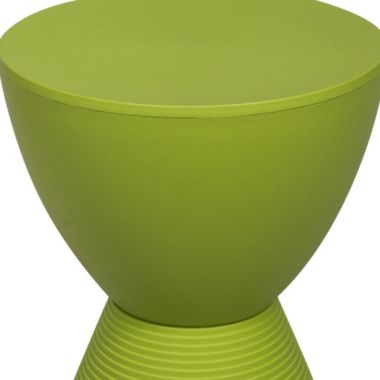 LeisureMod Modern Round  Boyd Side Table - Green. View a larger version of this product image.
