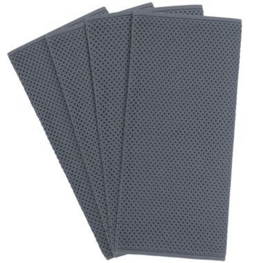 PiccoCasa Classic Kitchen Towels 4 Pack, 100% Cotton Waffle Dish Cloth Dish Towel Kitchen Towel For Home Brick 13" x 27", Dark Gray. View a larger version of this product image.