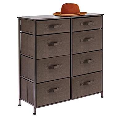 mDesign Vertical Furniture Storage Tower with 8 Fabric Drawer Bins. View a larger version of this product image.