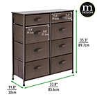Alternate image 2 for mDesign Vertical Furniture Storage Tower with 8 Fabric Drawer Bins