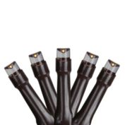 Sienna 10 Battery Operated White LED Wide Angle Christmas Lights - 3.5 ft Brown Wire