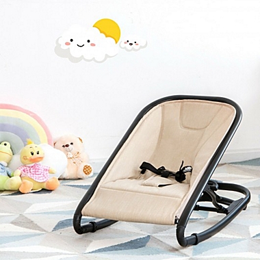 Costway 2-in-1 Adjustable Baby Bouncer and Rocker-Beige. View a larger version of this product image.