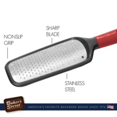 Baker's Secret Lemon Grater Stainless Steel, Kitchen Essentials, Kitchen Tools, Red. View a larger version of this product image.