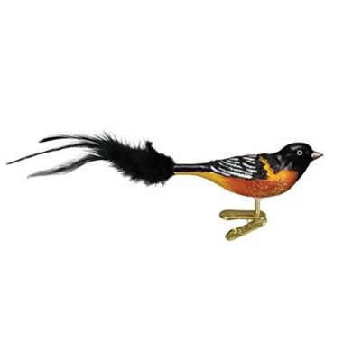 Old World Christmas Baltimore Oriole Glass Blown Ornament. View a larger version of this product image.