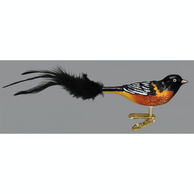 Old World Christmas Baltimore Oriole Glass Blown Ornament. View a larger version of this product image.