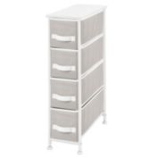 mDesign Narrow Dresser Storage Organizer Tower, 4 Drawers