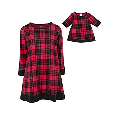 Leveret Girls and Doll Cotton Dress Plaid. View a larger version of this product image.
