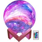 Alternate image 0 for Link Galaxy Lamp Moon Lamp Night Light 3D 16 LED Colors 5.9" Touch Control With Remote Control