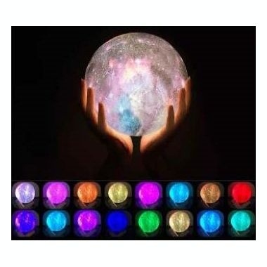 Link Galaxy Lamp Moon Lamp Night Light 3D 16 LED Colors 5.9" Touch Control With Remote Control. View a larger version of this product image.