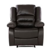 Lexicon Jarita Collection Reclining Chair - Brown Faux Leather